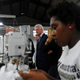 Former President Bill Clinton visits a clothing manufacturer in the SONAPI Industrial Park in Port-au-Prince, on Feb. 18, 2014.
HECTOR RETAMAL/AFP/Getty Images